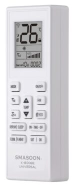 SMASOON K-8008E Universal Τηλεχειριστήριο Κλιματισμού Λευκό