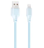 XO NB291 Καλώδιο Φόρτισης & Μεταφοράς Δεδομένων USB-A σε Lighting Πλεκτό 6A Μπλε 1m