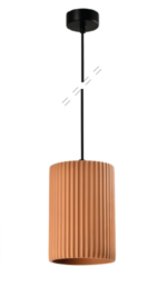 Inlight Κρεμαστό Γύψινο Φωτιστικό E27, Κεραμιδί, D:22x15cm(4062-Terracotta)