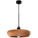 Inlight Κρεμαστό Γύψινο Φωτιστικό E27, Κεραμιδί, D:40x9,5cm(4102-A-Terracotta)