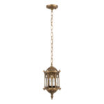 GLOBOSTAR® DARCY 00656 Vintage Κρεμαστό Φωτιστικό Οροφής με Ντουί 1 x E27 AC 220-240V IP20 - Μπρούτζινο - Μ15.5 x Π15.5 x Υ32.5cm - Image 4