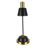 GLOBOSTAR® LETO 00834 Μοντέρνο Επιτραπέζιο Φωτιστικό Πορτατίφ με Ντουί 1 x E27 AC 220-240V IP20 - Μαύρο & Χρυσό - Μ30 x Π18 x Υ54cm - Image 4