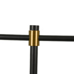 GLOBOSTAR® LETO 00835 Μοντέρνο Επιτραπέζιο Φωτιστικό Πορτατίφ με Ντουί 1 x E27 AC 220-240V IP20 - Μαύρο & Χρυσό - Μ18 x Π18 x Υ50.5cm - Image 6
