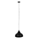 GLOBOSTAR® ANDY 01000 Μοντέρνο Κρεμαστό Φωτιστικό Οροφής με Ντουί 1 x E27 AC 220-240V IP20 - Μαύρο & Χρυσό - Μ35 x Π35 x Υ28cm - Image 2