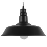 GLOBOSTAR® RAY 01049 Vintage Κρεμαστό Φωτιστικό Οροφής με Ντουί 1 x E27 AC 220-240V IP20 - Μαύρο - Μ36 x Π36 x Υ25cm - Image 3
