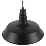 GLOBOSTAR® RAY 01049 Vintage Κρεμαστό Φωτιστικό Οροφής με Ντουί 1 x E27 AC 220-240V IP20 - Μαύρο - Μ36 x Π36 x Υ25cm - Image 4