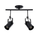 GLOBOSTAR® HOLLYWOOD 01154 Vintage Φωτιστικό Οροφής με Ντουί 2 x E27 AC 220-240V IP20 - Μαύρο - Μ45 x Π15 x Υ40cm - Image 2