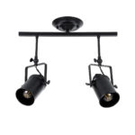 GLOBOSTAR® HOLLYWOOD 01154 Vintage Φωτιστικό Οροφής με Ντουί 2 x E27 AC 220-240V IP20 - Μαύρο - Μ45 x Π15 x Υ40cm - Image 5