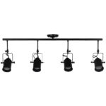 GLOBOSTAR® HOLLYWOOD 01156 Vintage Φωτιστικό Οροφής με Ντουί 4 x E27 AC 220-240V IP20 - Μαύρο - Μ110 x Π13 x Υ38cm - Image 2