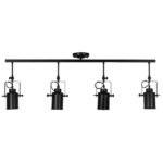 GLOBOSTAR® HOLLYWOOD 01156 Vintage Φωτιστικό Οροφής με Ντουί 4 x E27 AC 220-240V IP20 - Μαύρο - Μ110 x Π13 x Υ38cm - Image 3