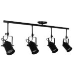 GLOBOSTAR® HOLLYWOOD 01156 Vintage Φωτιστικό Οροφής με Ντουί 4 x E27 AC 220-240V IP20 - Μαύρο - Μ110 x Π13 x Υ38cm - Image 4