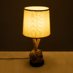 GLOBOSTAR® MONKEYFIST 01162 Vintage Επιτραπέζιο Φωτιστικό Πορτατίφ με Ντουί 1 x E27 AC 220-240V IP20 - Μπεζ - Μ27 x Π27 x Υ58cm - Image 3