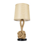 GLOBOSTAR® MONKEYFIST 01162 Vintage Επιτραπέζιο Φωτιστικό Πορτατίφ με Ντουί 1 x E27 AC 220-240V IP20 - Μπεζ - Μ27 x Π27 x Υ58cm - Image 4