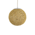 GLOBOSTAR® OCEANA 01200 Boho Κρεμαστό Φωτιστικό Οροφής με Ντουί 1 x E27 AC 220-240V IP20 - Μπεζ - Μ20 x Π20 x Υ20cm - Image 2