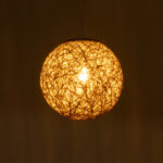 GLOBOSTAR® OCEANA 01200 Boho Κρεμαστό Φωτιστικό Οροφής με Ντουί 1 x E27 AC 220-240V IP20 - Μπεζ - Μ20 x Π20 x Υ20cm - Image 3