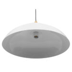 GLOBOSTAR® VALLETE 01256 Μοντέρνο Κρεμαστό Φωτιστικό Οροφής με Ντουί 1 x E27 AC 220-240V IP20 - Λευκό & Μπεζ - Μ45 x Π45 x Υ27cm - Image 6