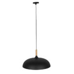 GLOBOSTAR® VALLETE 01258 Μοντέρνο Κρεμαστό Φωτιστικό Οροφής με Ντουί 1 x E27 AC 220-240V IP20 - Μαύρο & Μπεζ - Μ45 x Π45 x Υ27cm - Image 2