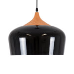 GLOBOSTAR® VILI 01261 Μοντέρνο Κρεμαστό Φωτιστικό Οροφής με Ντουί 1 x E27 AC 220-240V IP20 - Μαύρο & Μπεζ - Μ35 x Π35 x Υ27cm - Image 5