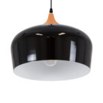GLOBOSTAR® VILI 01261 Μοντέρνο Κρεμαστό Φωτιστικό Οροφής με Ντουί 1 x E27 AC 220-240V IP20 - Μαύρο & Μπεζ - Μ35 x Π35 x Υ27cm - Image 6