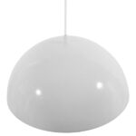 GLOBOSTAR® LUNE 01339 Μοντέρνο Κρεμαστό Φωτιστικό Οροφής με Ντουί 1 x E27 AC 220-240V IP20 - Λευκό & Χρυσό - Μ40 x Π40 x Υ20cm - Image 6