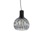 GLOBOSTAR® SCANDI 01386 Vintage Κρεμαστό Φωτιστικό Οροφής με Ντουί 1 x E27 AC 220-240V IP20 - Μαύρο - Μ23 x Π23 x Υ30cm - Image 2