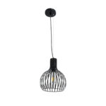 GLOBOSTAR® SCANDI 01386 Vintage Κρεμαστό Φωτιστικό Οροφής με Ντουί 1 x E27 AC 220-240V IP20 - Μαύρο - Μ23 x Π23 x Υ30cm - Image 4