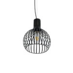 GLOBOSTAR® SCANDI 01386 Vintage Κρεμαστό Φωτιστικό Οροφής με Ντουί 1 x E27 AC 220-240V IP20 - Μαύρο - Μ23 x Π23 x Υ30cm - Image 6