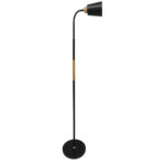 GLOBOSTAR® RIBBON 01585 Μοντέρνο Επιδαπέδιο Φωτιστικό με Ντουί 1 x E27 AC 220-240V IP20 - Μαύρο & Μπεζ - Μ13 x Π13 x Υ164cm - Image 5