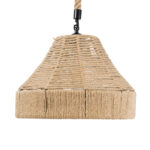 GLOBOSTAR® DOGMA 01609 Boho Κρεμαστό Φωτιστικό Οροφής με Ντουί 1 x E27 AC 220-240V IP20 - Μπεζ - Μ38 x Π38 x Υ28cm - Image 5