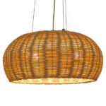 GLOBOSTAR® DE LA MER 01624 Boho Κρεμαστό Φωτιστικό Οροφής με Ντουί 3 x E27 AC 220-240V IP20 - Μπεζ - Μ45 x Π45 x Υ24cm - Image 2