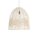 GLOBOSTAR® ALOHA 01751 Boho Κρεμαστό Φωτιστικό Οροφής με Ντουί 1 x E27 AC 220-240V IP20 - Μπεζ - Μ45 x Π45 x Υ48cm - Image 5