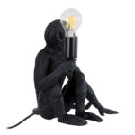 GLOBOSTAR® APES 01807 Μοντέρνο Επιτραπέζιο Φωτιστικό Πορτατίφ με Ντουί 1 x E27 AC 220-240V IP20 - Μαύρο - Μ30 x Π27 x Υ30cm - Image 5
