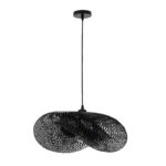 GLOBOSTAR® MEXICO 02201 Boho Κρεμαστό Φωτιστικό Οροφής με Ντουί 1 x E27 AC 220-240V IP20 - Μαύρο - Μ65 x Π45 x Υ18cm - Image 3