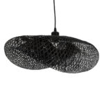GLOBOSTAR® MEXICO 02201 Boho Κρεμαστό Φωτιστικό Οροφής με Ντουί 1 x E27 AC 220-240V IP20 - Μαύρο - Μ65 x Π45 x Υ18cm - Image 4