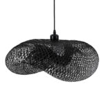 GLOBOSTAR® MEXICO 02201 Boho Κρεμαστό Φωτιστικό Οροφής με Ντουί 1 x E27 AC 220-240V IP20 - Μαύρο - Μ65 x Π45 x Υ18cm - Image 6