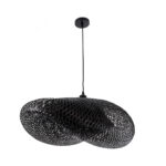 GLOBOSTAR® MEXICO 02202 Boho Κρεμαστό Φωτιστικό Οροφής με Ντουί 1 x E27 AC 220-240V IP20 - Μαύρο - Μ85 x Π50 x Υ30cm - Image 3