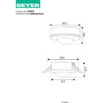 Χωνευτός ανιχνευτής κίνησης IR 400W 360° 8m IP44 λευκός - Image 2