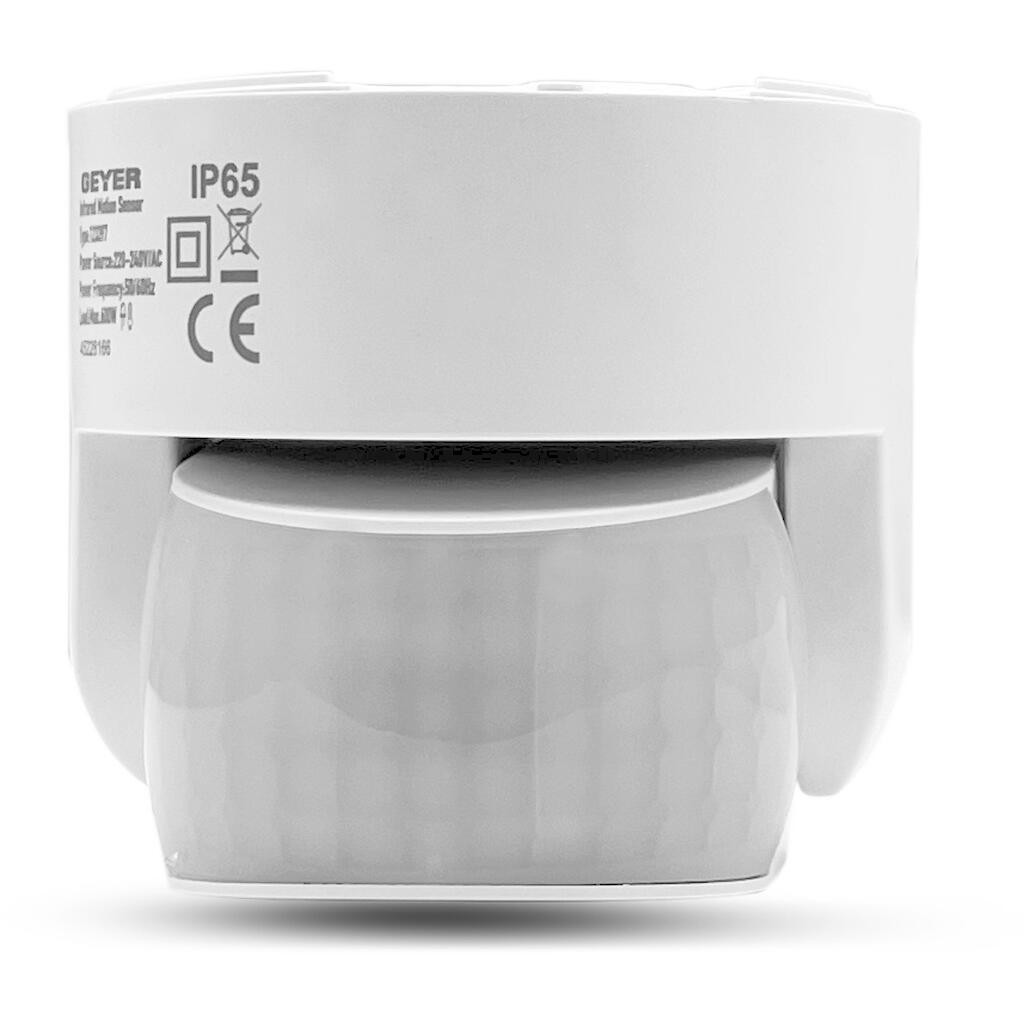 123397_0 Επίτοιχος ανιχνευτής κίνησης IR 600W 180° 12m IP65 λευκός - Image 1