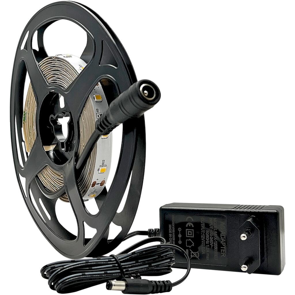 139244_0 LED Strip KIT 7.2W 12V 3000K IP20 3m + driver - Image 1