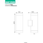 Επίτοιχο spot 2xGU10 165-2 IP44 μαύρο - Image 2