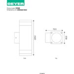 Επίτοιχο spot 2xGU10 1842B-2 IP54 μαύρο - Image 2