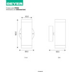 Επίτοιχο spot 2xGU10 146C-ALU  IP44 μαύρο - Image 2
