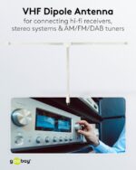 Goobay Κεραία Ραδιοφώνου για DAB/FM/AM 1,75μ Λευκό - Image 3
