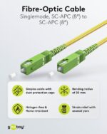 Goobay Καλώδιο Οπτικής Ίνας FTTH Μονής Λειτουργίας OS2 Κίτρινο 5μ - Image 8