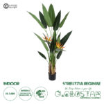 GloboStar® Artificial Garden STRELITZIA REGINAE 20032 Τεχνητό Διακοσμητικό Φυτό Στρελίτσια - Πουλί του Παραδείσου Υ140cm