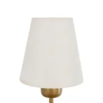 GLOBOSTAR® LING 204-0189 Μοντέρνο Φωτιστικό Τοίχου - Απλίκα με Ντουί 1 x E27 AC 220-240V IP20 - Χρυσό & Μπεζ - Μ14 x Π21 x Υ54cm - Image 5