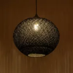 GLOBOSTAR® SOLEI 205-0004 Boho Κρεμαστό Φωτιστικό Οροφής με Ντουί 1 x E27 AC 220-240V IP20 - Μαύρο - M40 x Π40 x Υ36cm - Image 3