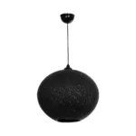 GLOBOSTAR® SOLEI 205-0004 Boho Κρεμαστό Φωτιστικό Οροφής με Ντουί 1 x E27 AC 220-240V IP20 - Μαύρο - M40 x Π40 x Υ36cm - Image 4