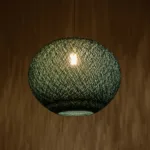 GLOBOSTAR® SOLEI 205-0010 Boho Κρεμαστό Φωτιστικό Οροφής με Ντουί 1 x E27 AC 220-240V IP20 - Τιρκουάζ - M40 x Π40 x Υ36cm - Image 3
