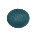 GLOBOSTAR® SOLEI 205-0010 Boho Κρεμαστό Φωτιστικό Οροφής με Ντουί 1 x E27 AC 220-240V IP20 - Τιρκουάζ - M40 x Π40 x Υ36cm - Image 5